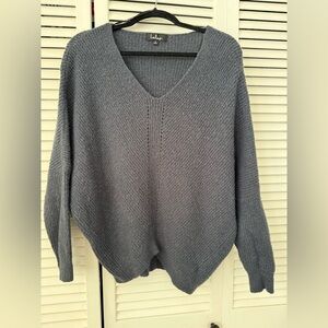 Lulu's Navy V-Neck Sweater
